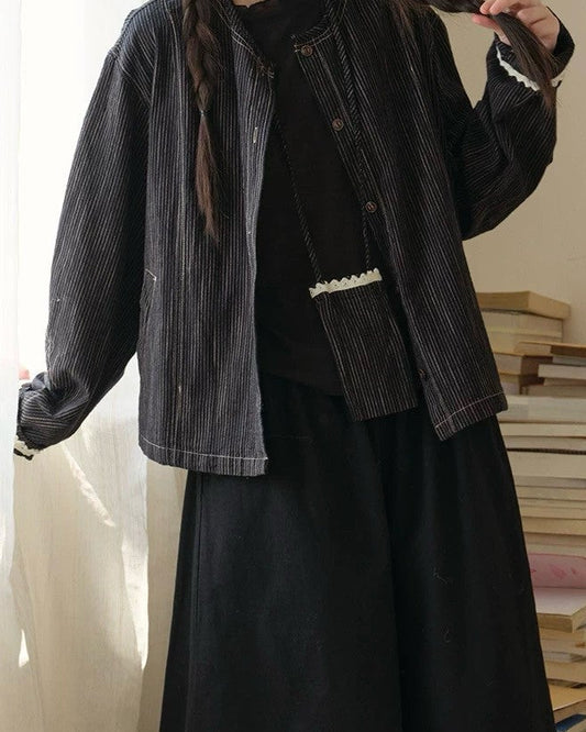 ネッタストライプルーズショートジャケット 10236