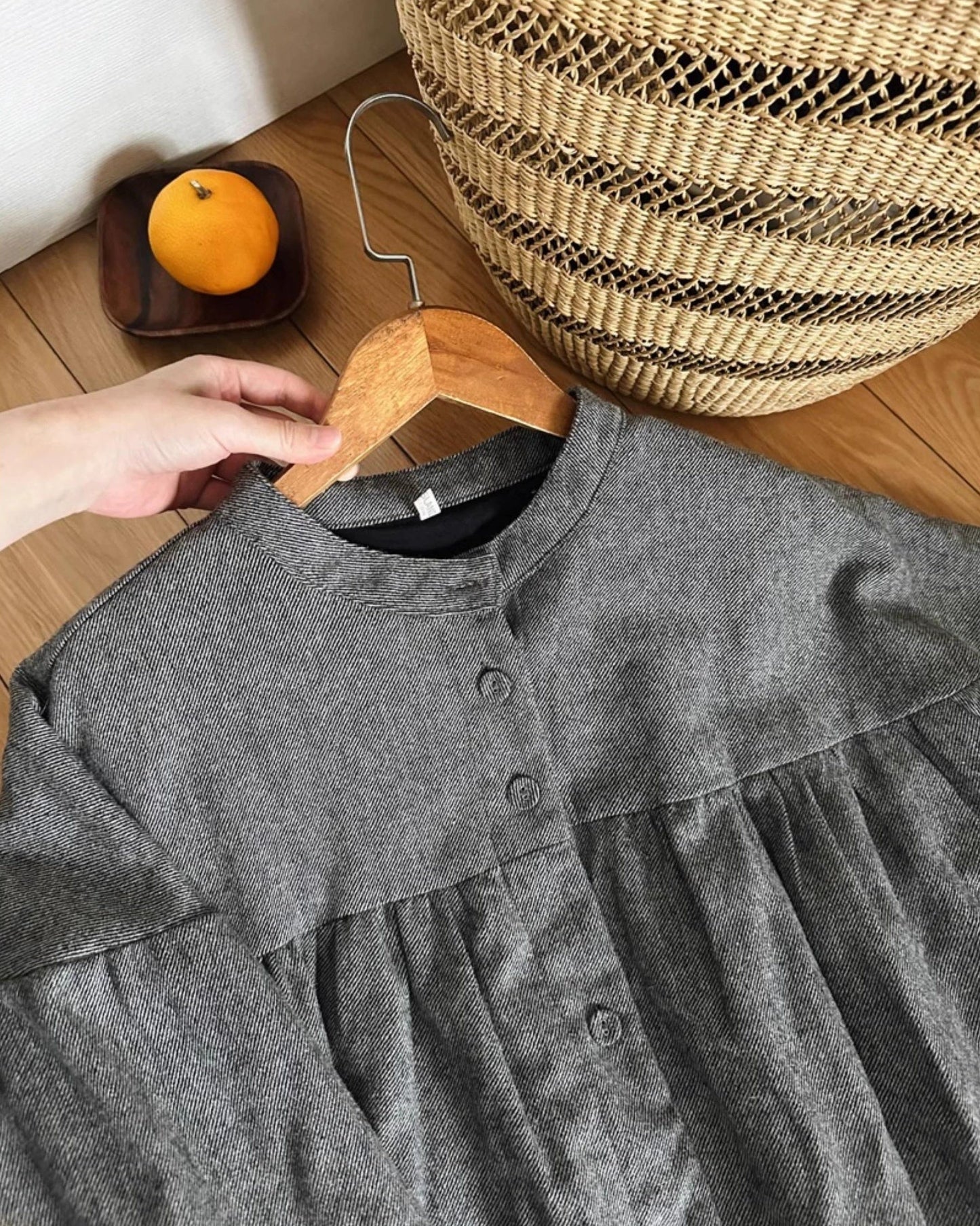 ハイウエストパフフレアワンピース 10068