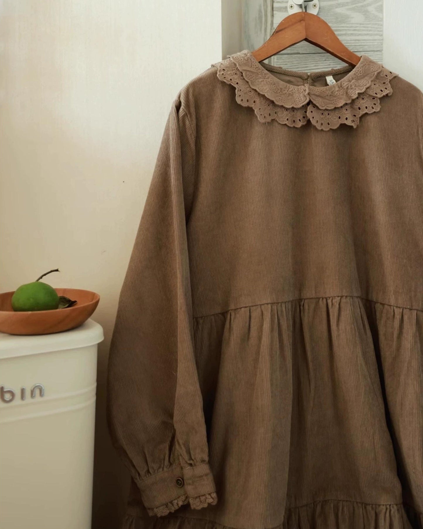 コーデュロイティアードワンピース 10069