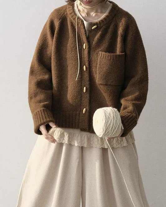 クロシェニットショートカーデ 10225