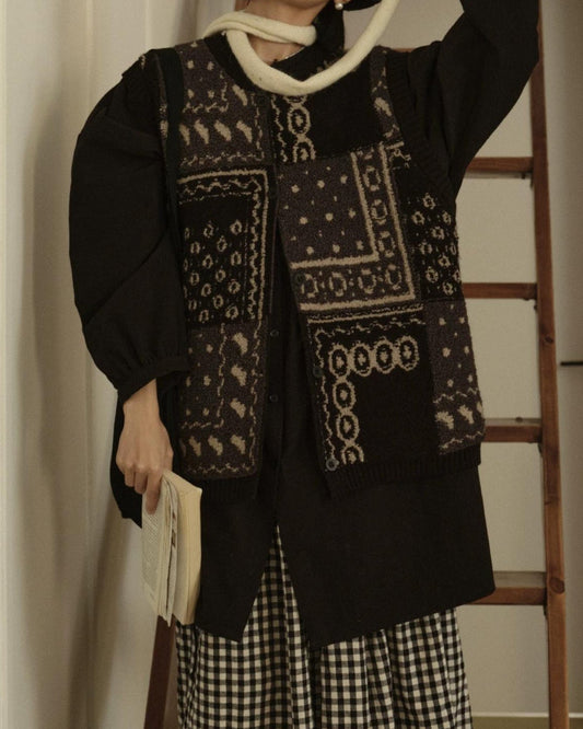 ノルディックジャカードベスト 10282