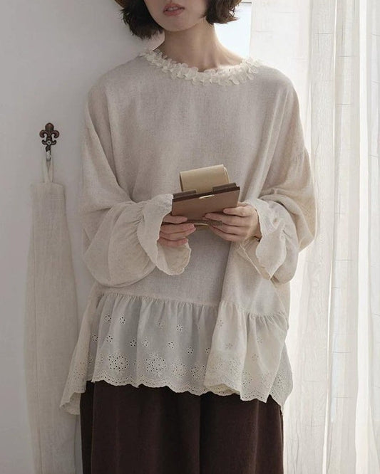 リルヴェステアフレアルーズロングブラウス 10262