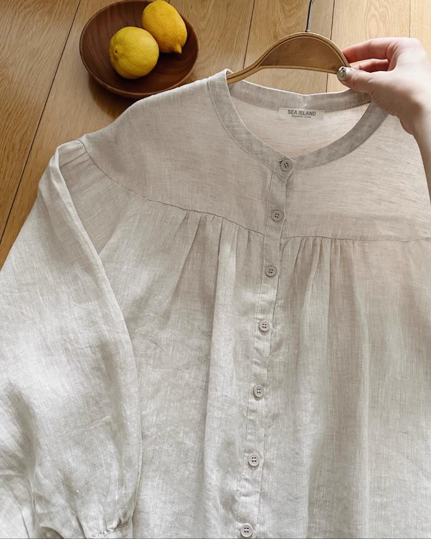 バンドカラーカウニフレアブラウス 10081