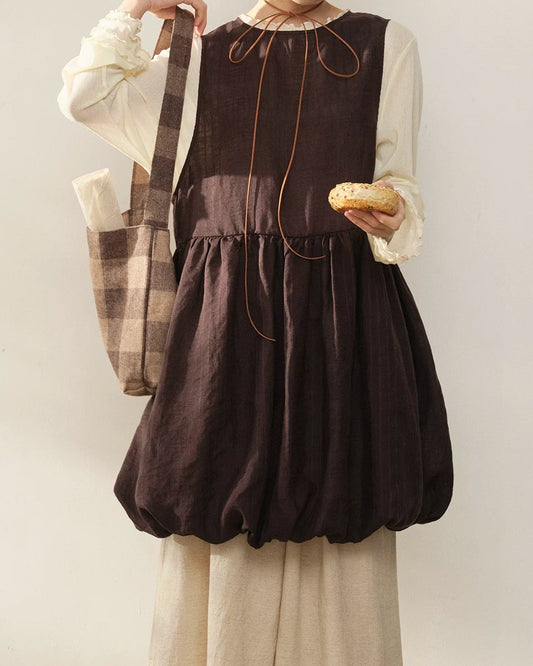 フォルムラゴムエアリーロングベスト 10345