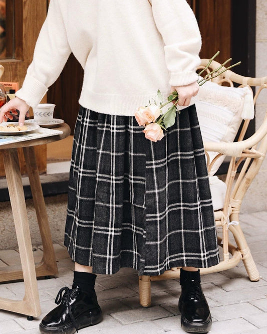 フォルムチェックAラインスカート 10124