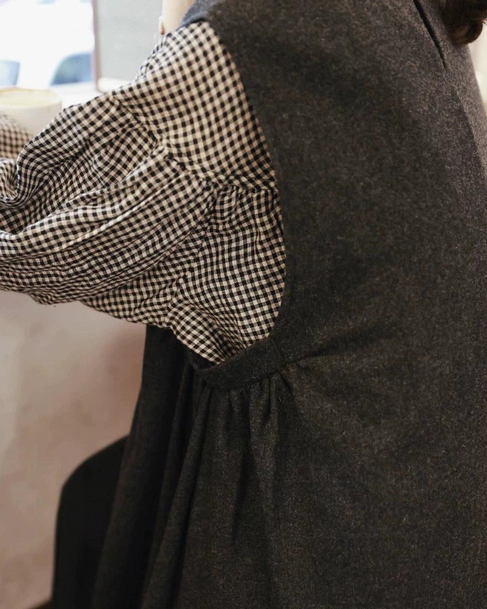 ハイウエストクラーラベストワンピース 10092