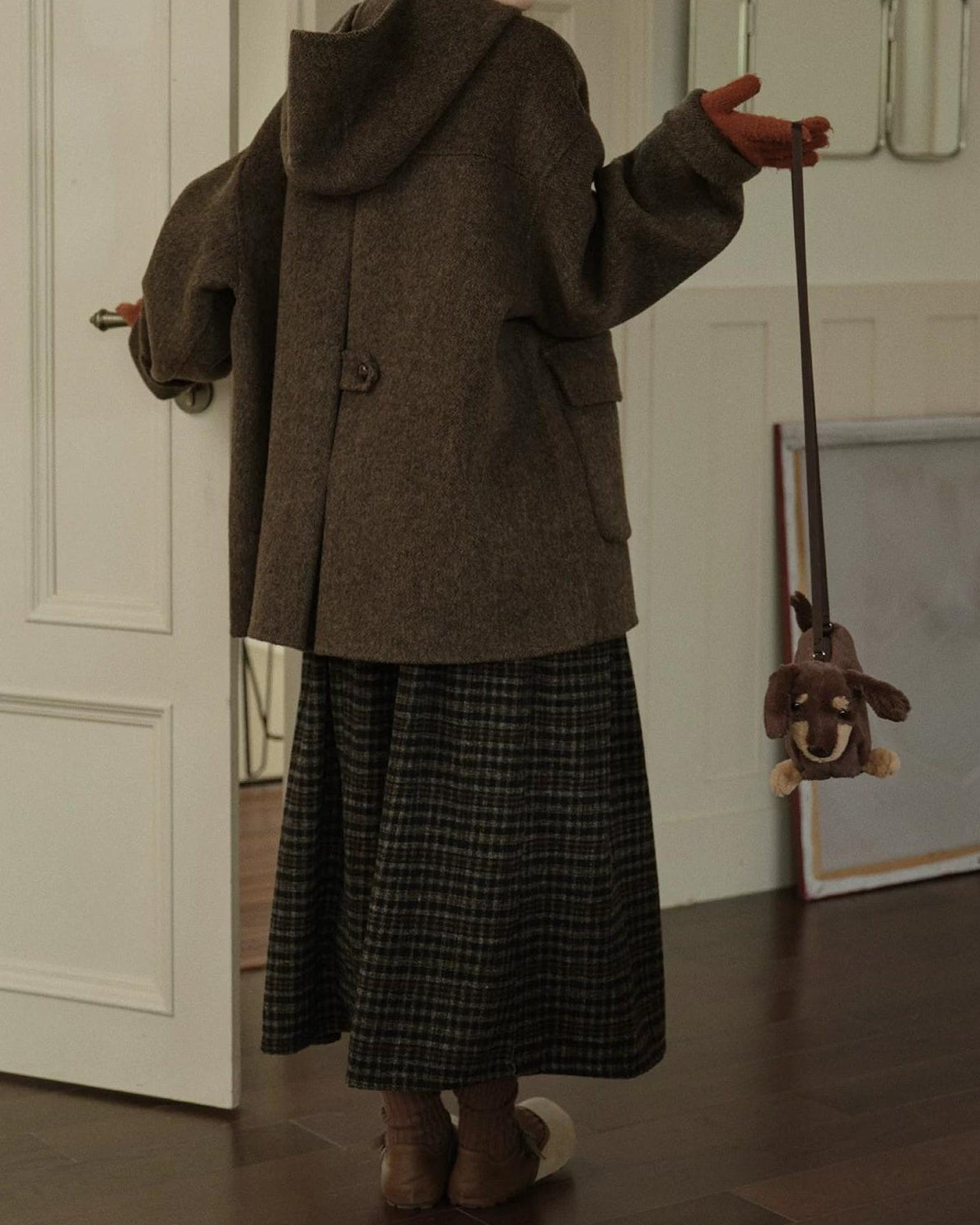 ノルディアフリッセチェックロングスカート 10291