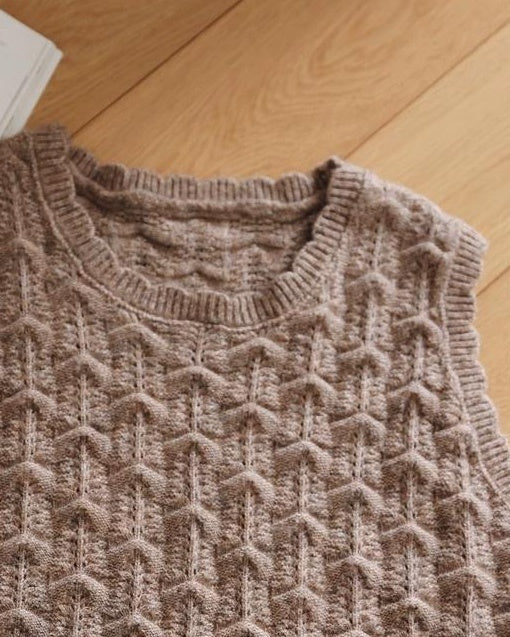 パターンニットスリットベスト 10110