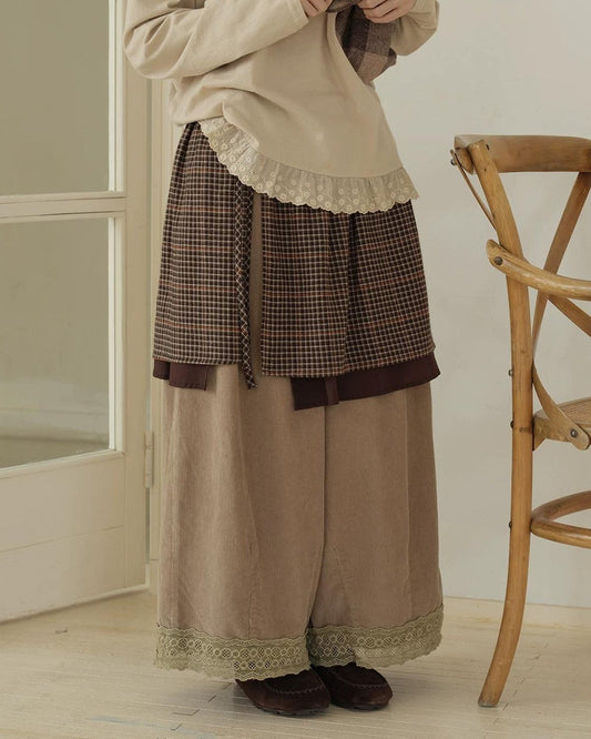 チェックレイヤードスカート 10199