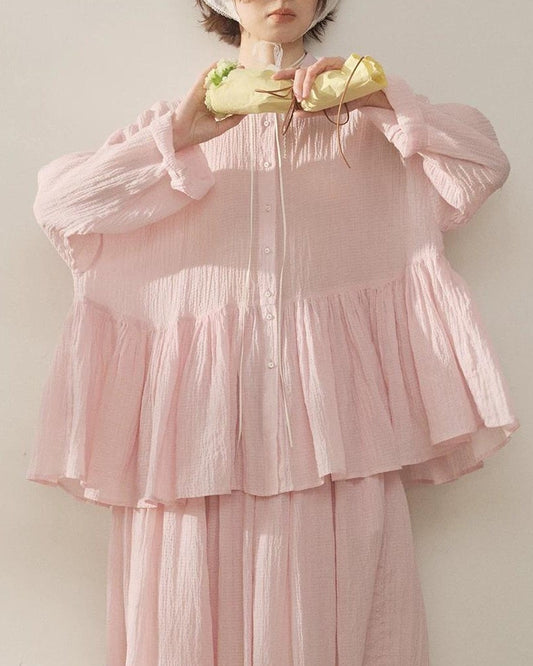 クリスタルプリーツリフレクトブラウス 10327