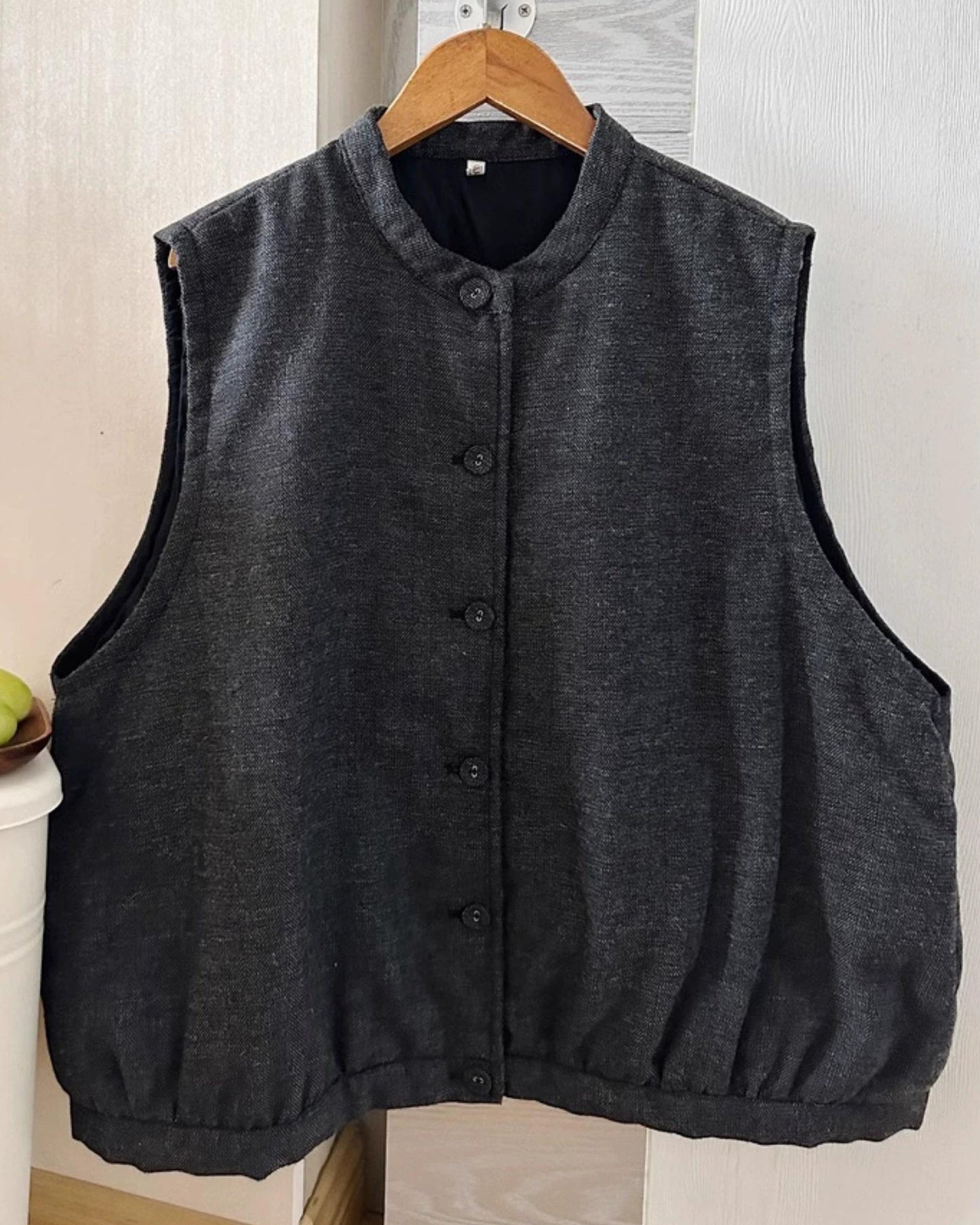 ディープヘザーシングルブレストベスト 10067