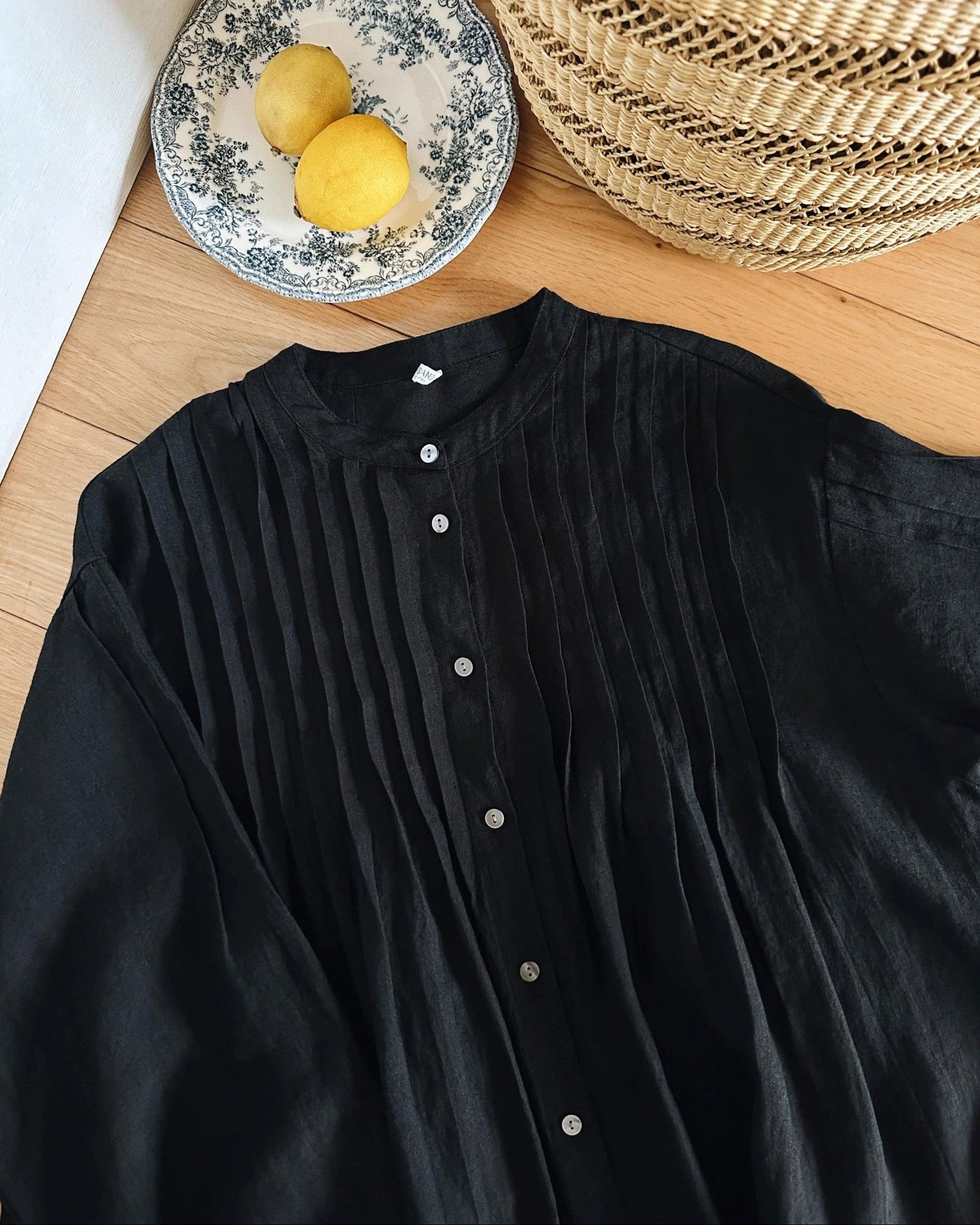 プリーツパフシャツワンピース 10050