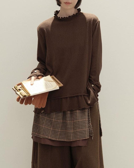 ブロッサムボタンフリルプルオーバー 10127