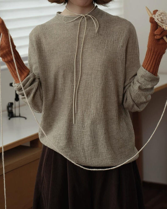 カームラインラウンドプルオーバー 10162