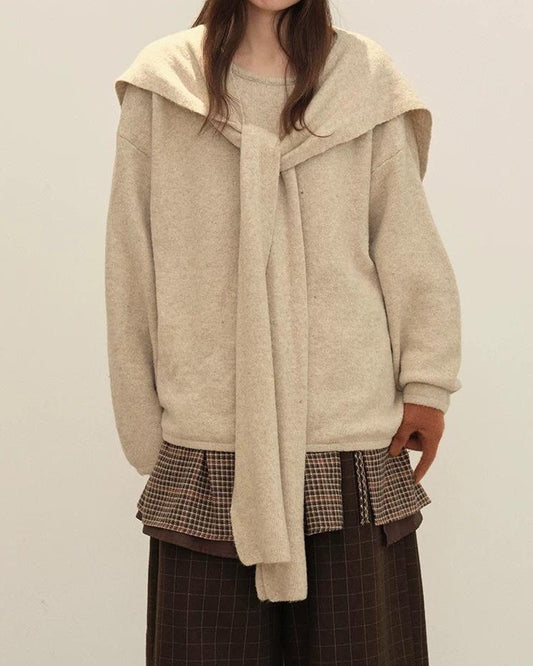 ストールレイヤーニットプルオーバー 10150