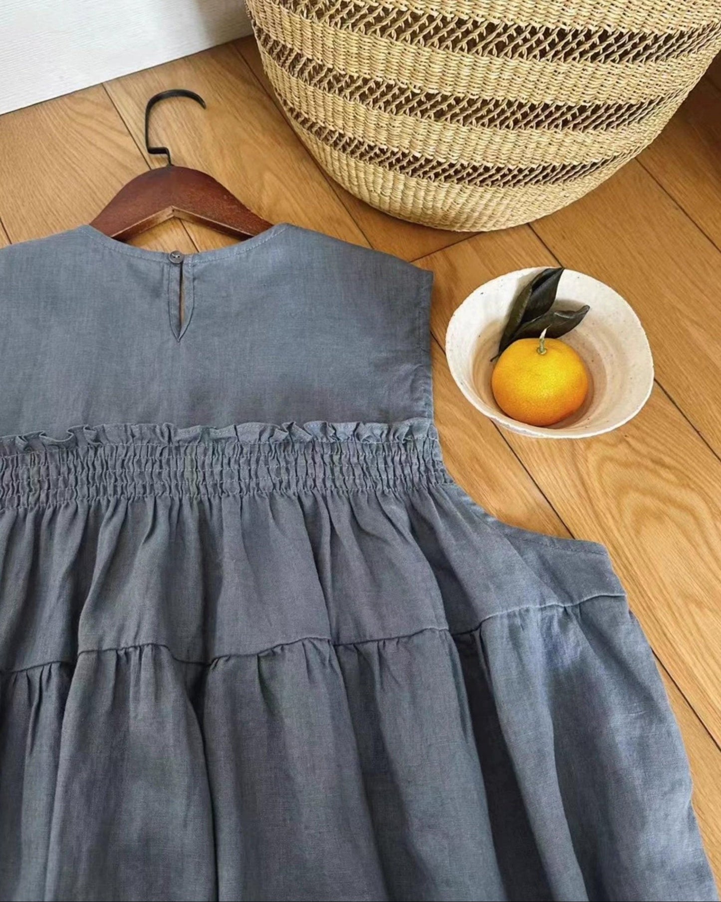 プリーツハイウエストベストワンピース 10014