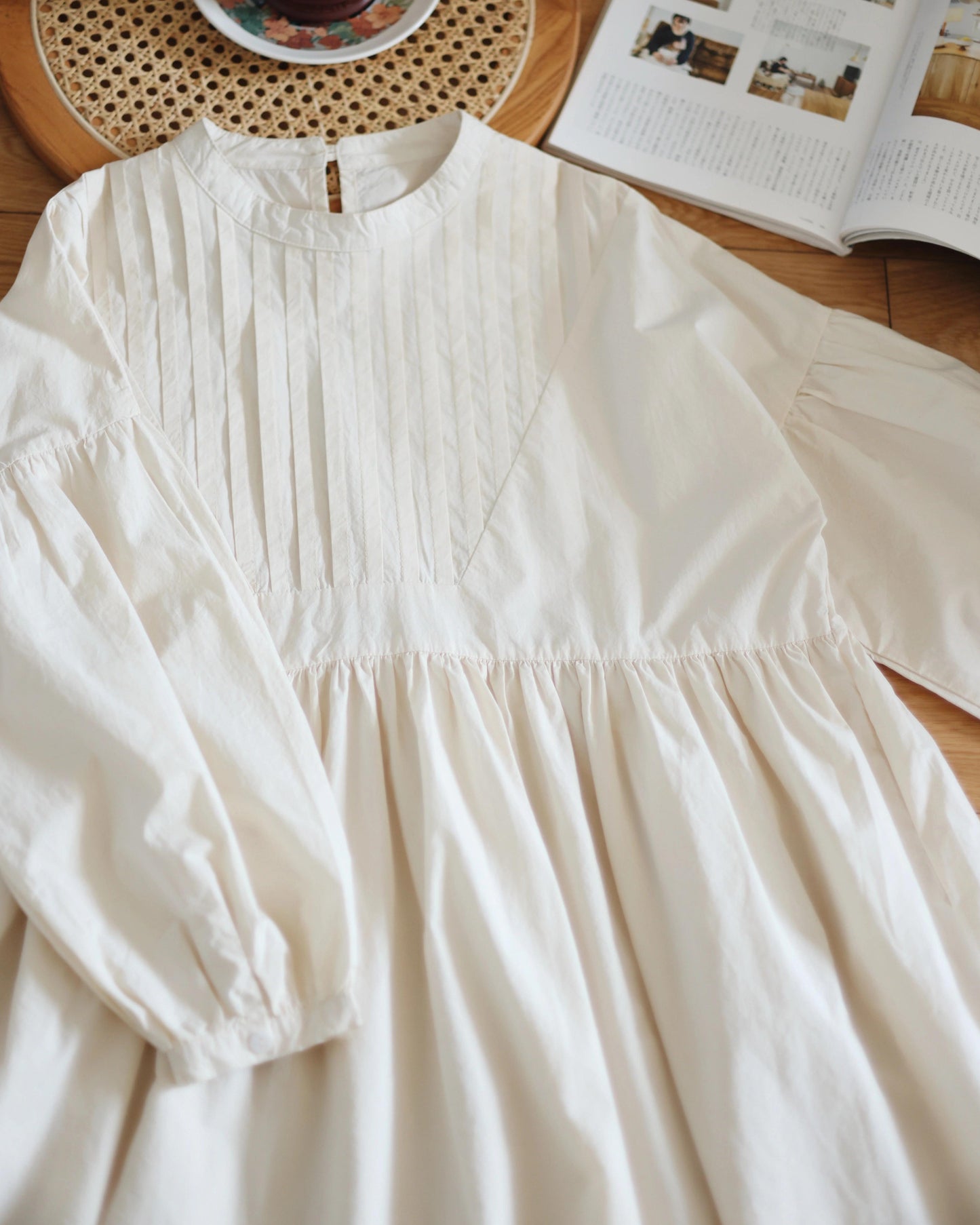 ソフトプリーツハイウエストワンピース 10114