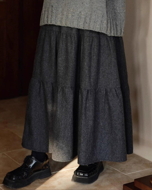ハイウエストレトロティアードスカート 10037
