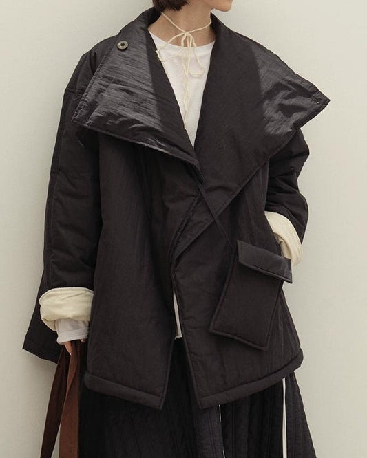スタンドカラーミニマルノルディカ コート 10133