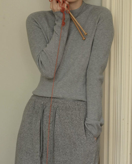 リッカハーフネックフィットニット 10284