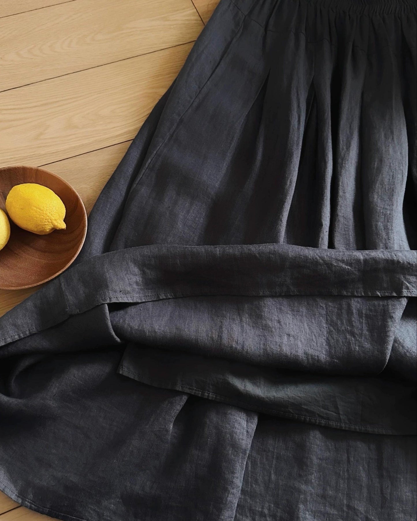 ウエストゴムリラックスロングスカート 10055