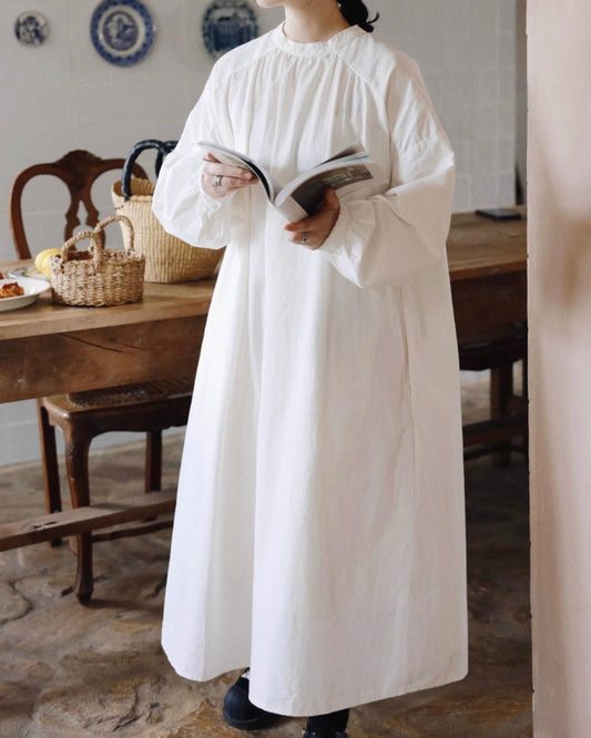 バックボタンバンドリラックスワンピース 10044