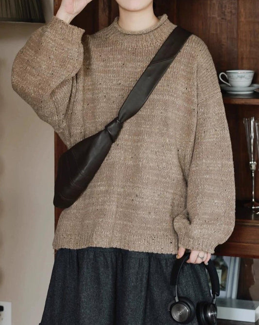 パフスリーブリラックスニットプルオーバー 10033