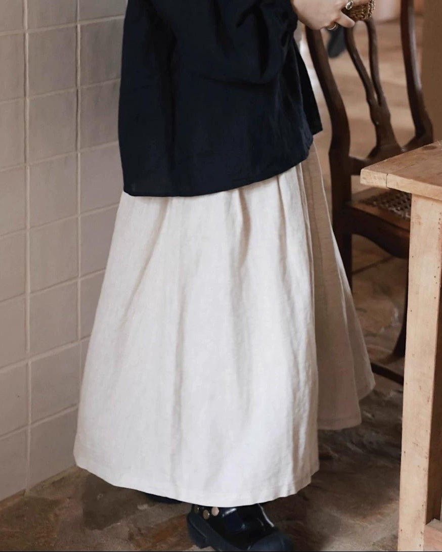 ハイウエストナチュラルAラインスカート 10040