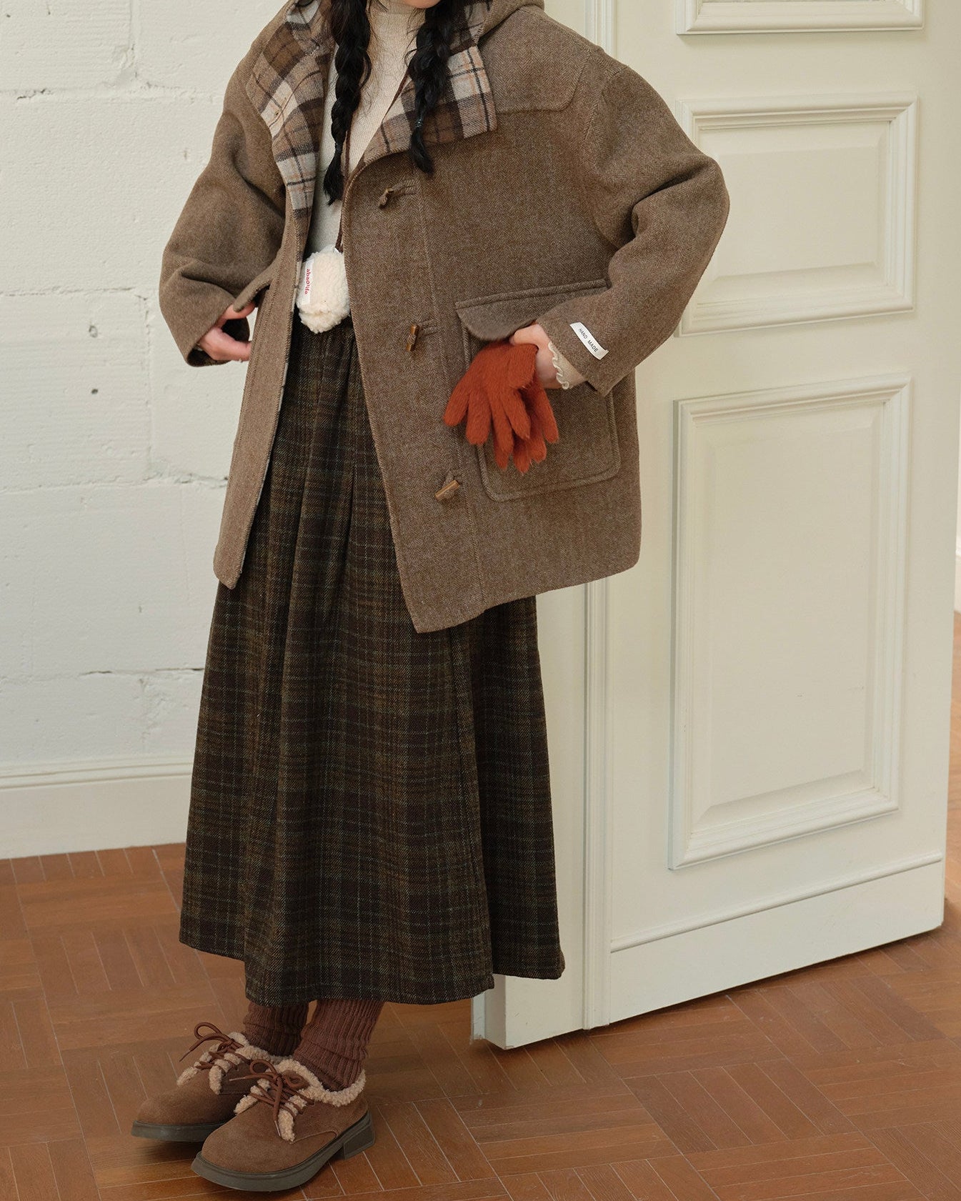 クラッシーチェックロングスカート 10289