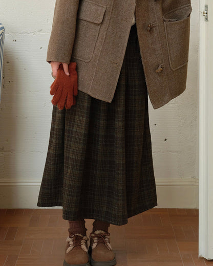 クラッシーチェックロングスカート 10289