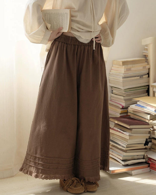 レーステクスチャーワイドパンツ 10233