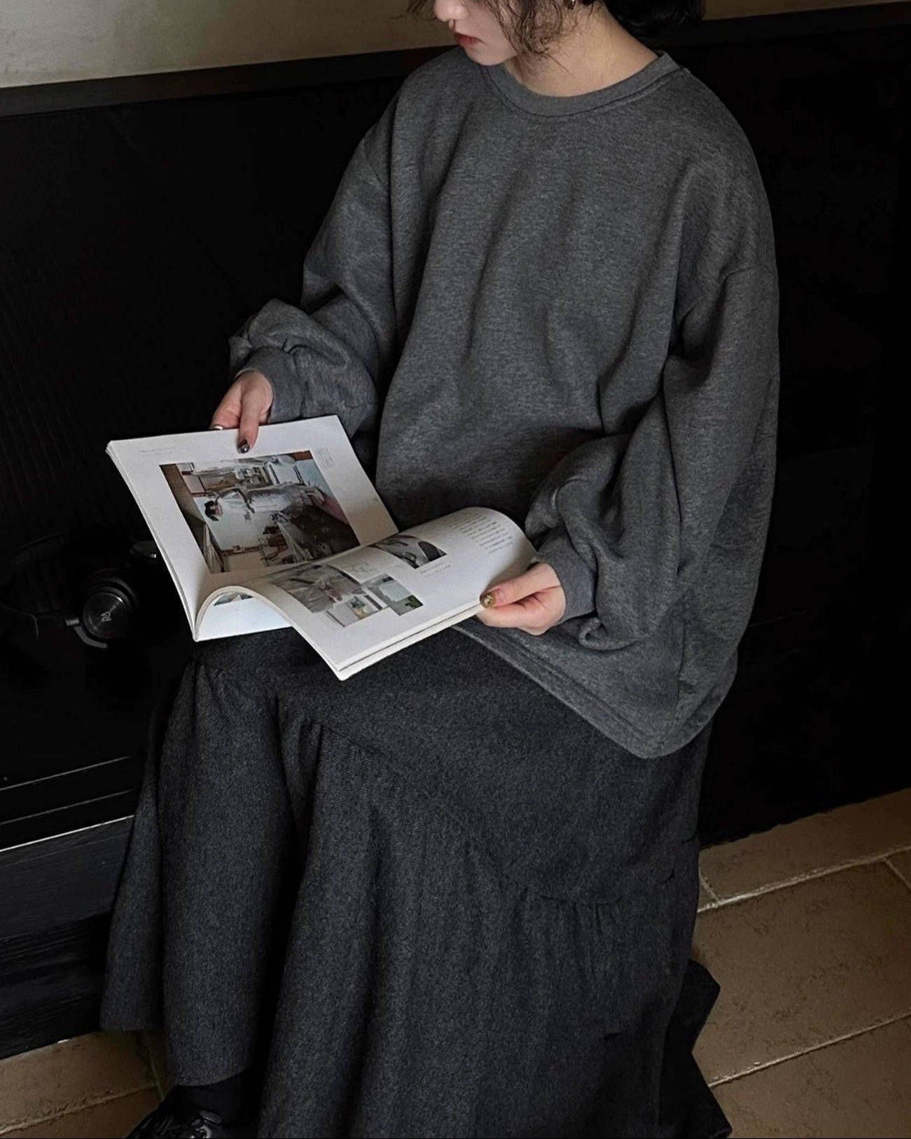 リラックスフィットスウェットプルオーバー 10030