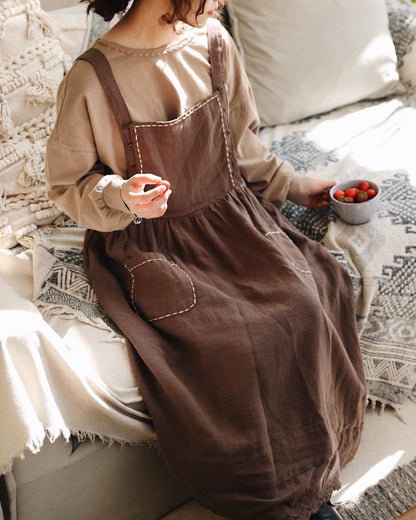 カントリーエプロンサスペンダーワンピース 10118