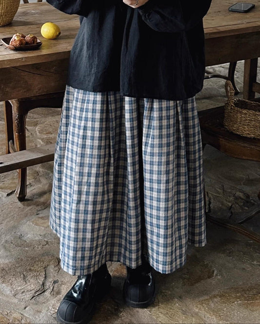 レトロチェックAラインスカート 10051