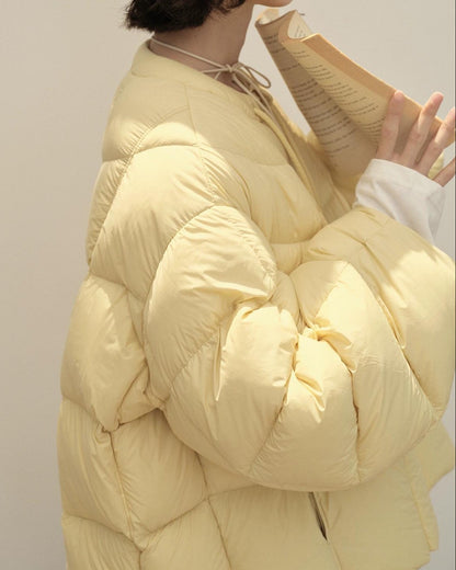 エアウォームクラウドリボンパフコート 10141