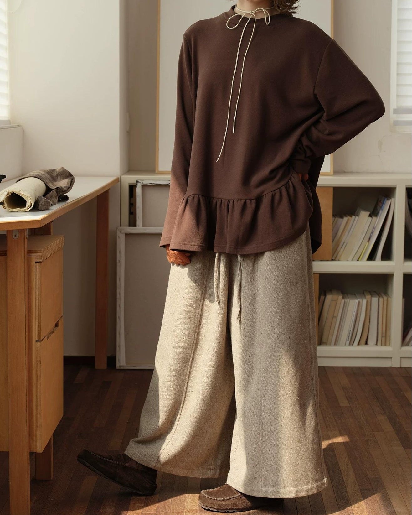 ナチュラルノルドフリルカットソー 10161