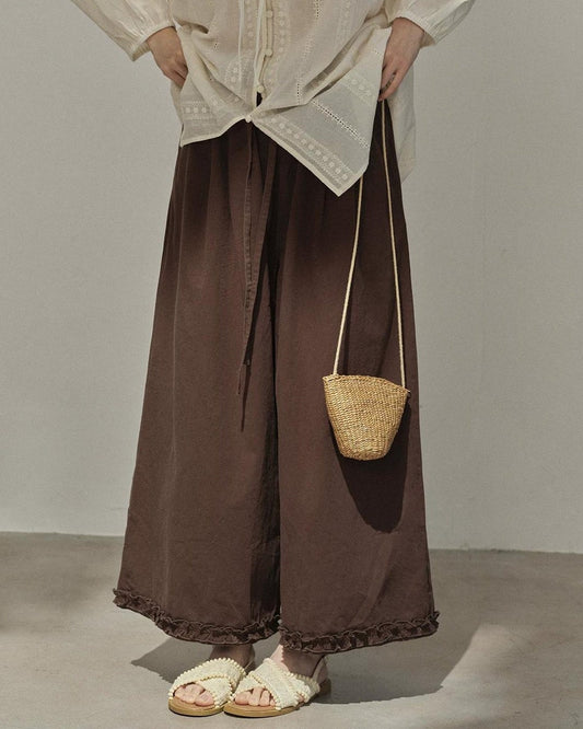 メレフリルヘムワイドパンツ 10268