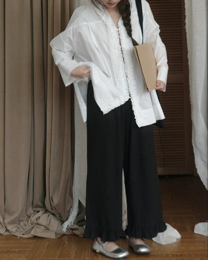 ルミフリルワイドレッグパンツ 10269