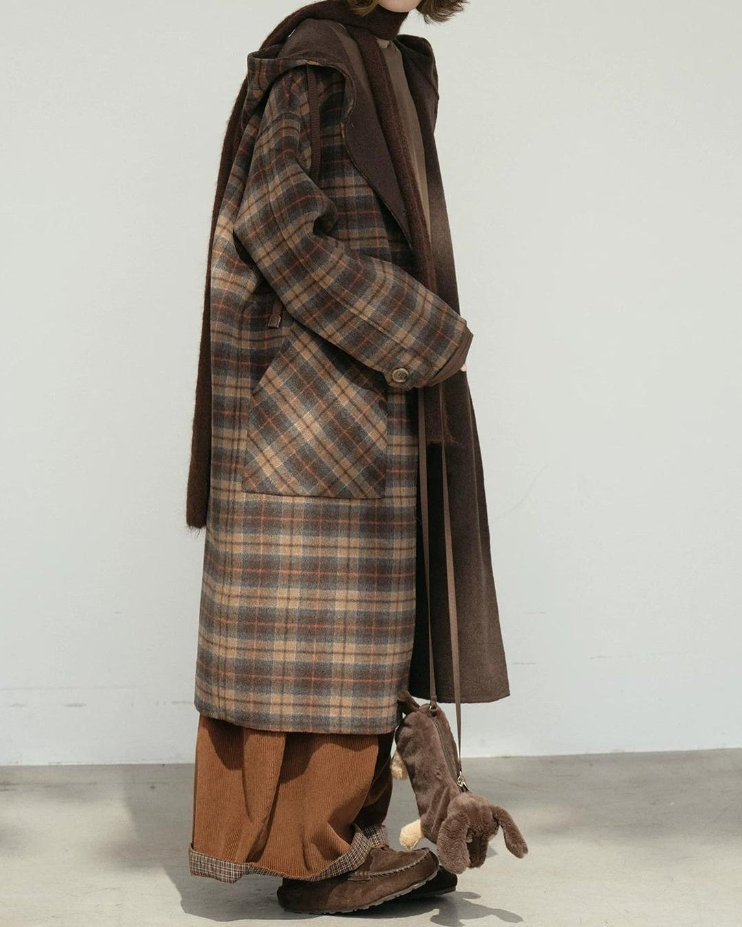 コティチェックリバーシブルロングコート 10183