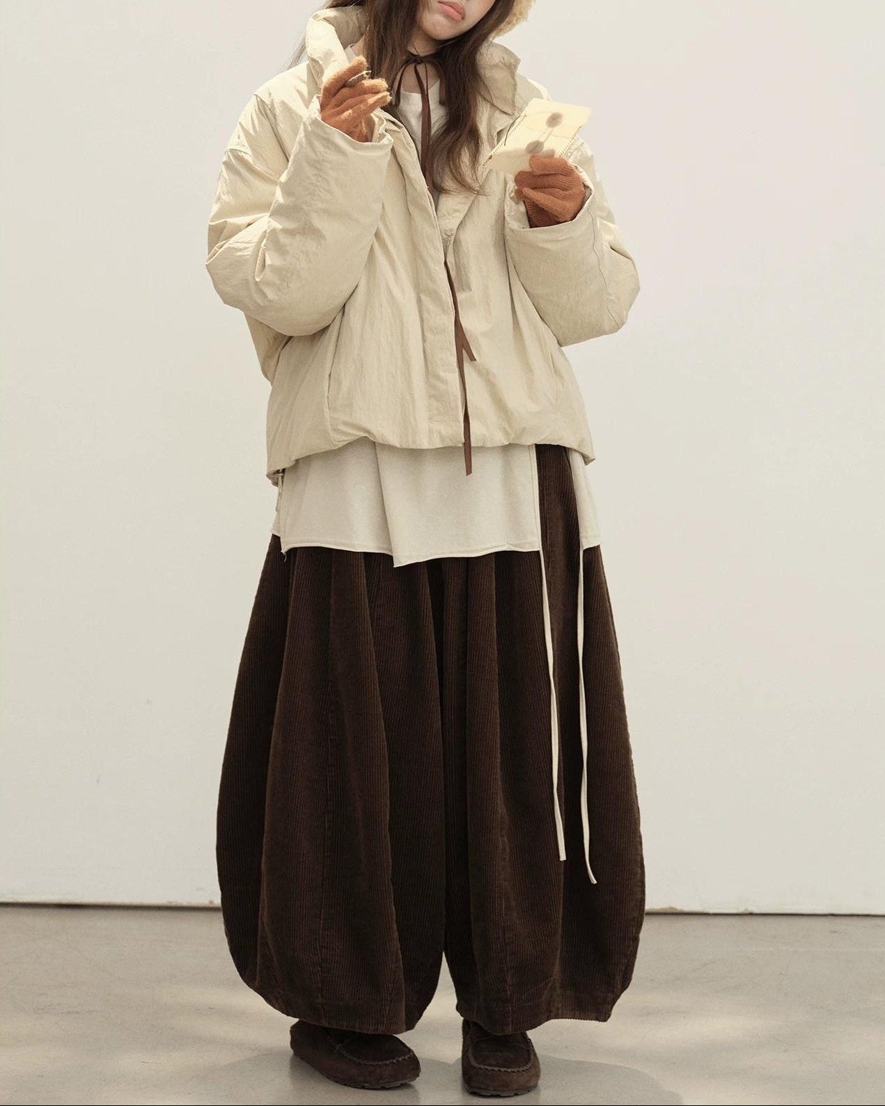 スタンドミニマルショートダウンコート 10151