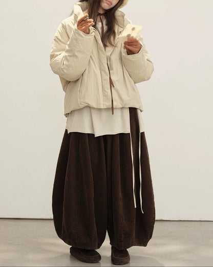 スタンドミニマルショートダウンコート 10151