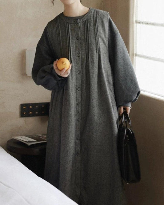 ピンタックシャツベストワンピース 10029