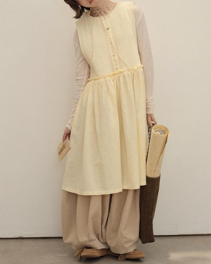 ノーディハイウエストソフトベストドレス 10145