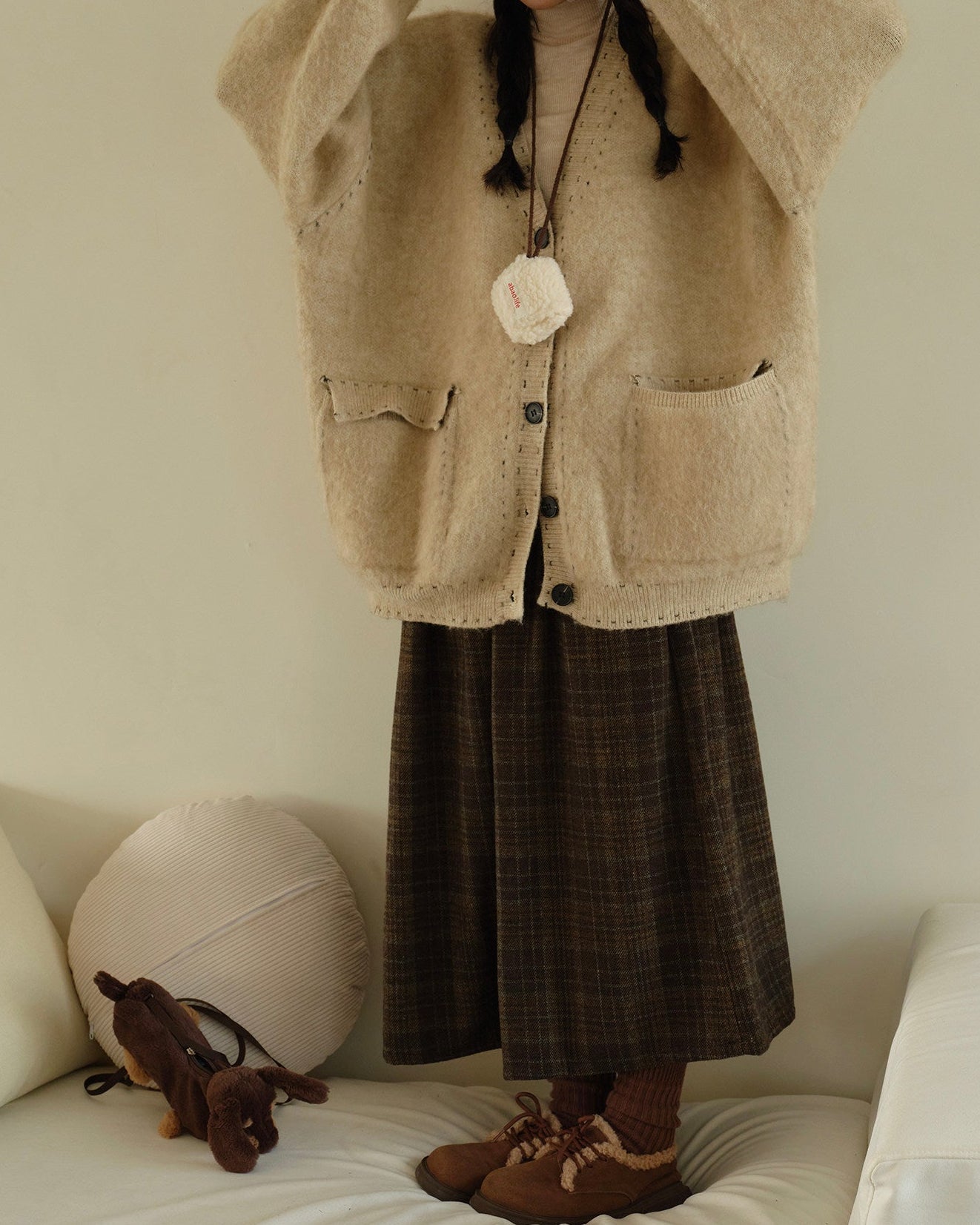 クラッシーチェックロングスカート 10289