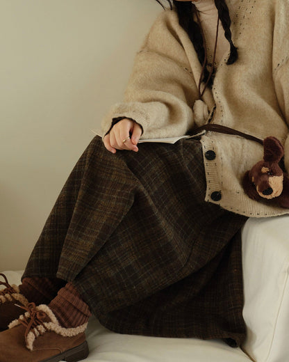 クラッシーチェックロングスカート 10289