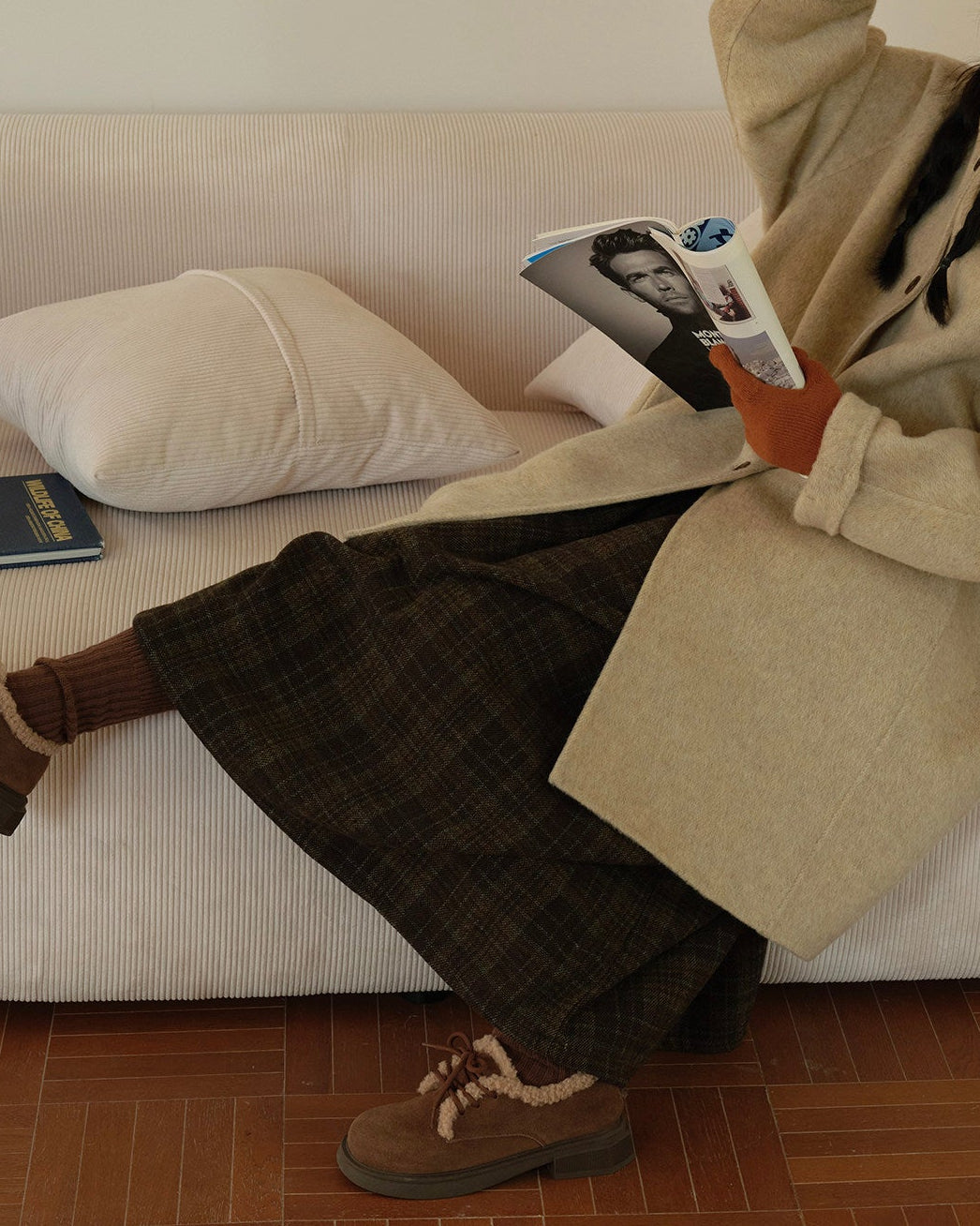 クラッシーチェックロングスカート 10289