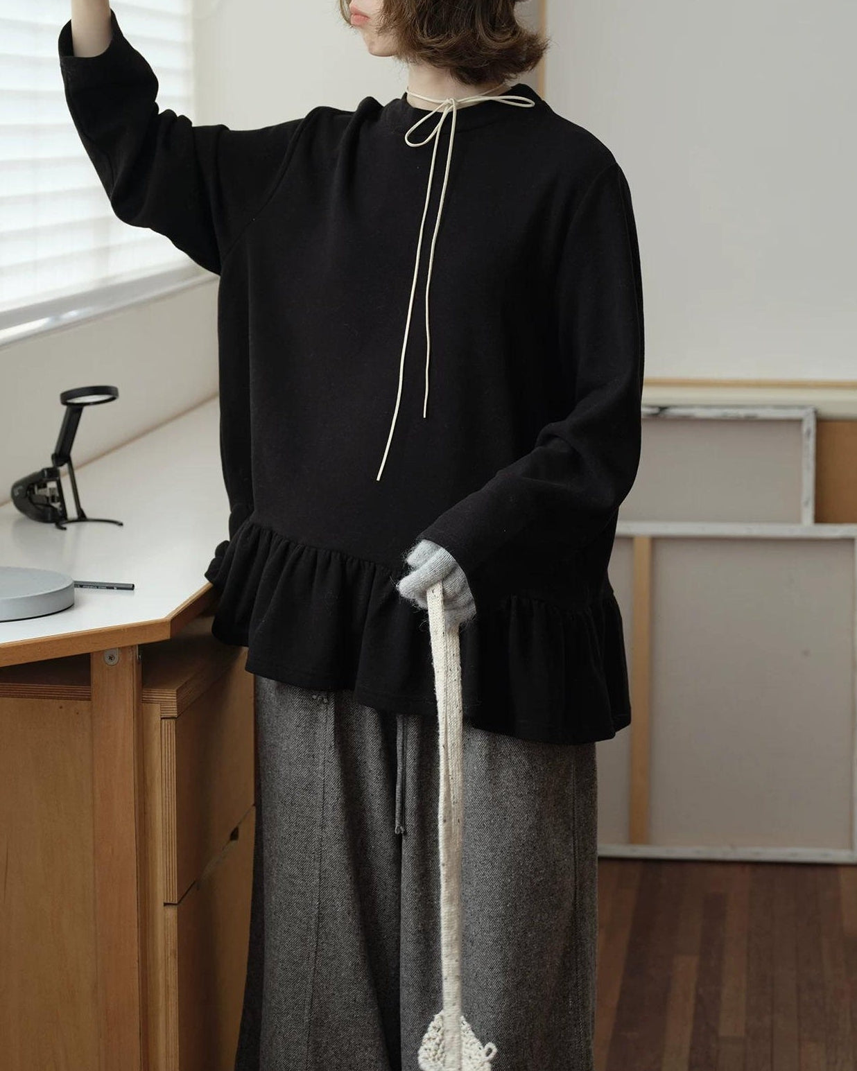 ナチュラルノルドフリルカットソー 10161