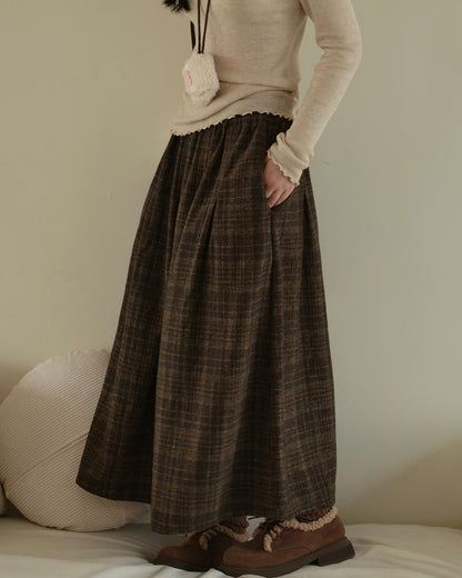 クラッシーチェックロングスカート 10289
