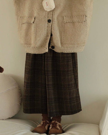 クラッシーチェックロングスカート 10289