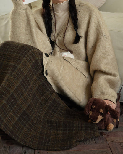 クラッシーチェックロングスカート 10289